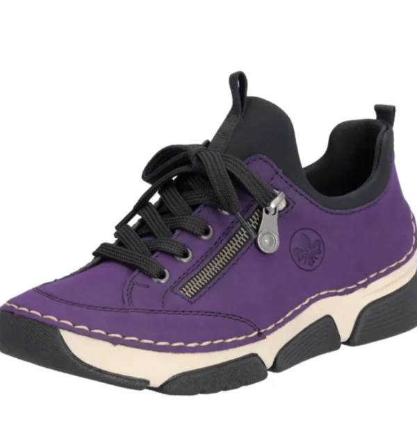 Casual Shoes*RIEKER 45973-30 AUBERGINE