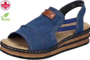 Sandals*RIEKER 62982-12 DENIM