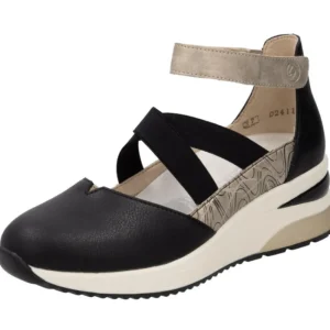 Casual Shoes*REMONTE D2411-03 BLACK/ALLOY