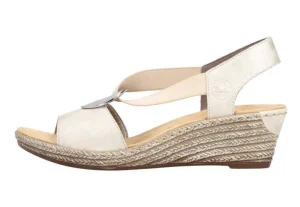 Sandals*RIEKER 624H6-60 LIGHTGOLD