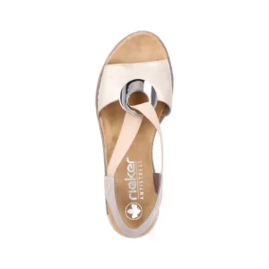 Sandals*RIEKER 624H6-60 LIGHTGOLD