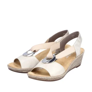 Sandals*RIEKER 624H6-60 LIGHTGOLD