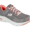 Casual Shoes*SKECHERS (L) ARCH FIT COMFY WAVE GREY/PINK