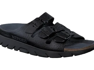 Sandals*MEPHISTO CANADA ZACH FIT BLACK